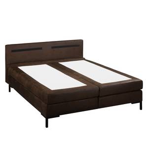 Boxspringbett Allegany Microfaser - Braun - 180 x 200cm