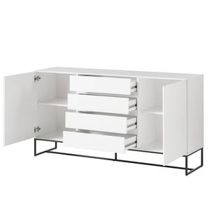 Dressoir Zaddy II wit/zwart - Wit