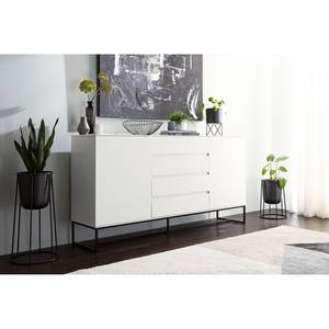 Dressoir Zaddy II wit/zwart - Wit