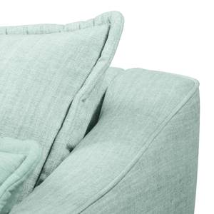 Ecksofa Irvine I Strukturstoff - Babyblau - Longchair davorstehend rechts