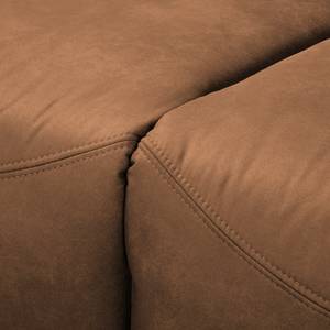 Ecksofa Bucklin Antiklederlook - Cognac - Longchair davorstehend links