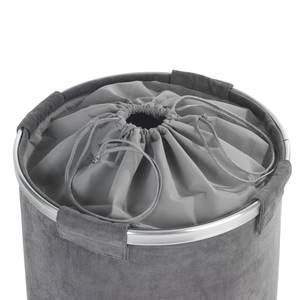 Wäschesammler Cordoba Webstoff / Aluminium - Grau
