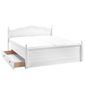 Houten bed Inga Massief grenenhout - wit grenenhout - Pijnboomhout wit