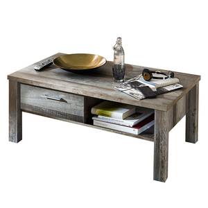 Table basse Polis Gris mat / Imitation bois flotté