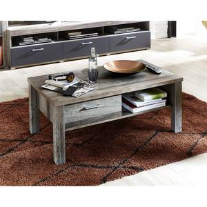 Table basse Polis Gris mat / Imitation bois flotté