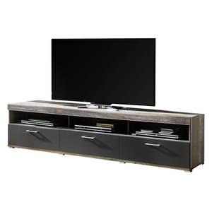 Tv-meubel Polis Mat grijs/drijfhouten look - Breedte: 210 cm