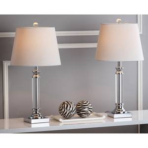 Lampes Tyler (lot de 2) Coton / Cristallin - 1 ampoule