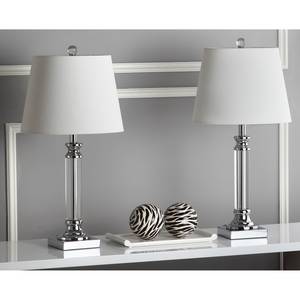 Lampes Tyler (lot de 2) Coton / Cristallin - 1 ampoule