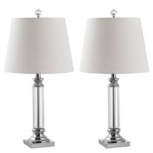 Lampes Tyler (lot de 2) Coton / Cristallin - 1 ampoule