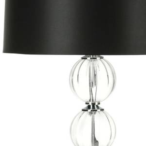 Lampes Giulia (lot de 2) Coton / Cristallin - 1 ampoule - Noir profond