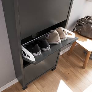 Meuble à chaussures MiPuro Gris foncé - Hauteur : 118 cm