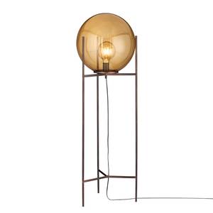 Lampadaire Ronda Verre / Fer - 1 ampoule - Ocre