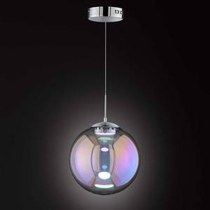 LED-Pendelleuchte Grace Glas / Eisen - 1-flammig - Durchmesser: 30 cm