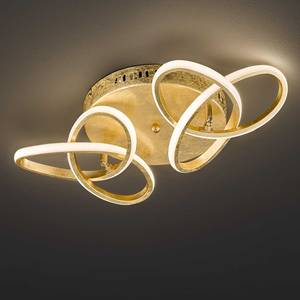 LED-plafondlamp Eliot I Kunststof/ijzer - 2 lichtbronnen - Goud