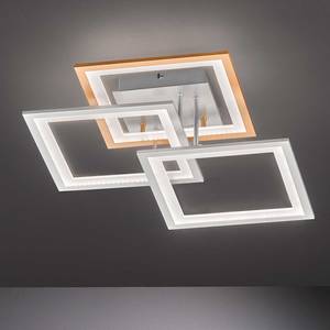 LED-plafondlamp Modesto Plexiglas/aluminium - 3 lichtbronnen - Wit - Breedte: 50 cm