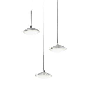 LED-Pendelleuchte Hale Aluminium - 3-flammig - Silber