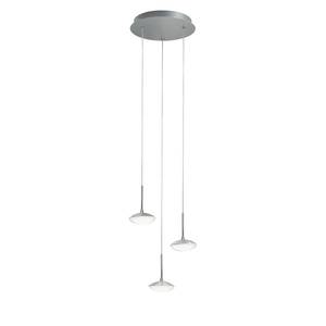 LED-Pendelleuchte Hale Aluminium - 3-flammig - Silber