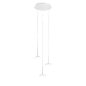 LED-hanglamp Hale aluminium - 3 lichtbronnen - Wit