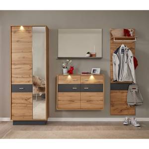 Wandkast Coast Wotan eikenhouten look/antracietkleurig