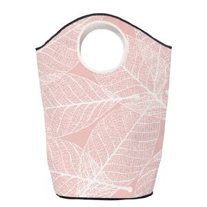 Wäschesammler Pink Autumn Webstoff - Rosa / Weiß