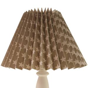 Tafellamp Anton katoen/massief berkenhout - 1 lichtbron