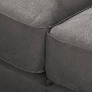 Sofa Pacoa (2-Sitzer) Antiklederlook - Dunkelgrau - Ohne Hocker