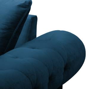 Fauteuil Solita fluweel - Donkerblauw - Zonder hocker