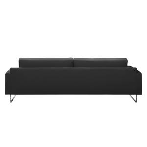 Sofa Perea (3-Sitzer) Strukturstoff - Anthrazit