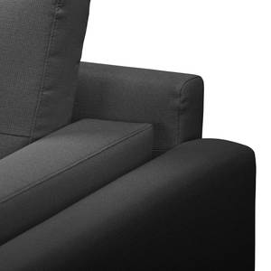 Sofa Perea (3-Sitzer) Strukturstoff - Anthrazit