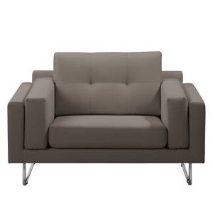 Fauteuil Perea Tissu structuré - Gris foncé