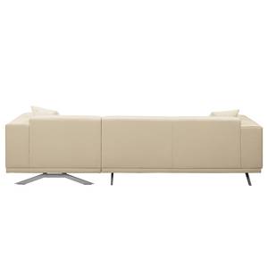 Ecksofa Faraon I Strukturstoff - Creme - Longchair davorstehend rechts