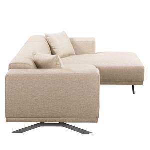 Ecksofa Faraon II Strukturstoff - Beige - Longchair davorstehend rechts