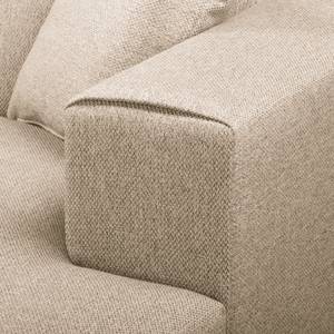 Ecksofa Faraon II Strukturstoff - Beige - Longchair davorstehend rechts