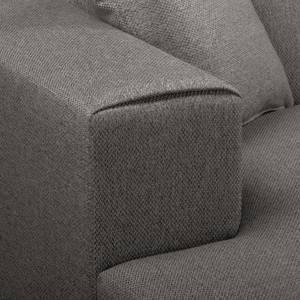 Ecksofa Faraon II Strukturstoff - Grau - Longchair davorstehend links