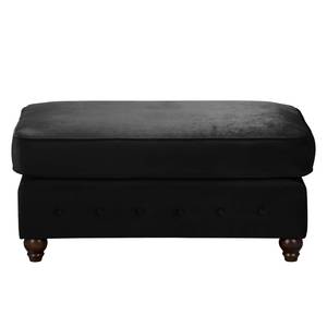 Bigsofa Solita Samt - Schwarz - Mit Hocker