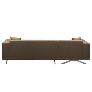 Ecksofa Faraon II Strukturstoff - Braun - Longchair davorstehend links