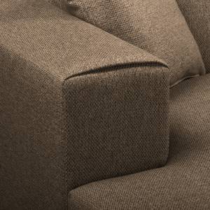 Ecksofa Faraon II Strukturstoff - Braun - Longchair davorstehend links