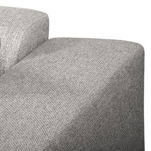 Ecksofa Faraon II Strukturstoff - Platin - Longchair davorstehend links