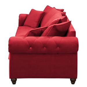 Bigsofa Solita Samt - Rot - Ohne Hocker