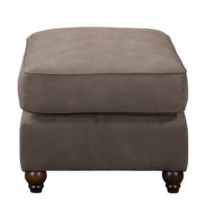 Sofa Pacoa (2-Sitzer) Antiklederlook - Dunkelbraun - Mit Hocker