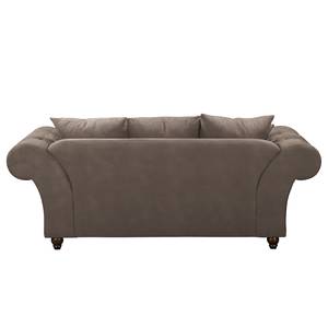 Sofa Pacoa (2-Sitzer) Antiklederlook - Dunkelbraun - Mit Hocker