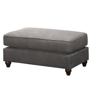 Sofa Pacoa (2-Sitzer) Antiklederlook - Dunkelgrau - Mit Hocker