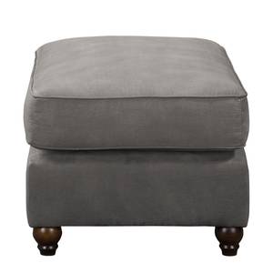 Sofa Pacoa (2-Sitzer) Antiklederlook - Dunkelgrau - Mit Hocker