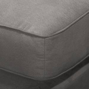 Sofa Pacoa (2-Sitzer) Antiklederlook - Dunkelgrau - Mit Hocker