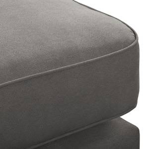 Sofa Pacoa (2-Sitzer) Antiklederlook - Dunkelgrau - Mit Hocker