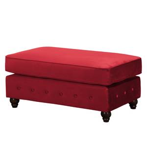 Bigsofa Solita Samt - Rot - Mit Hocker