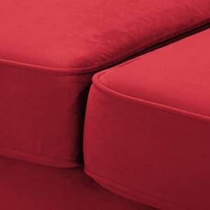 Bigsofa Solita Samt - Rot - Mit Hocker