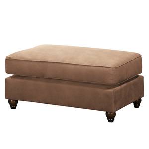 Bigsofa Pacoa Antiklederlook - Latte Macchiato - Mit Hocker