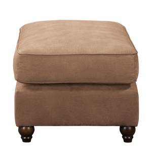 Bigsofa Pacoa Antiklederlook - Latte Macchiato - Mit Hocker