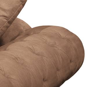 Bigsofa Pacoa Antiklederlook - Latte Macchiato - Mit Hocker